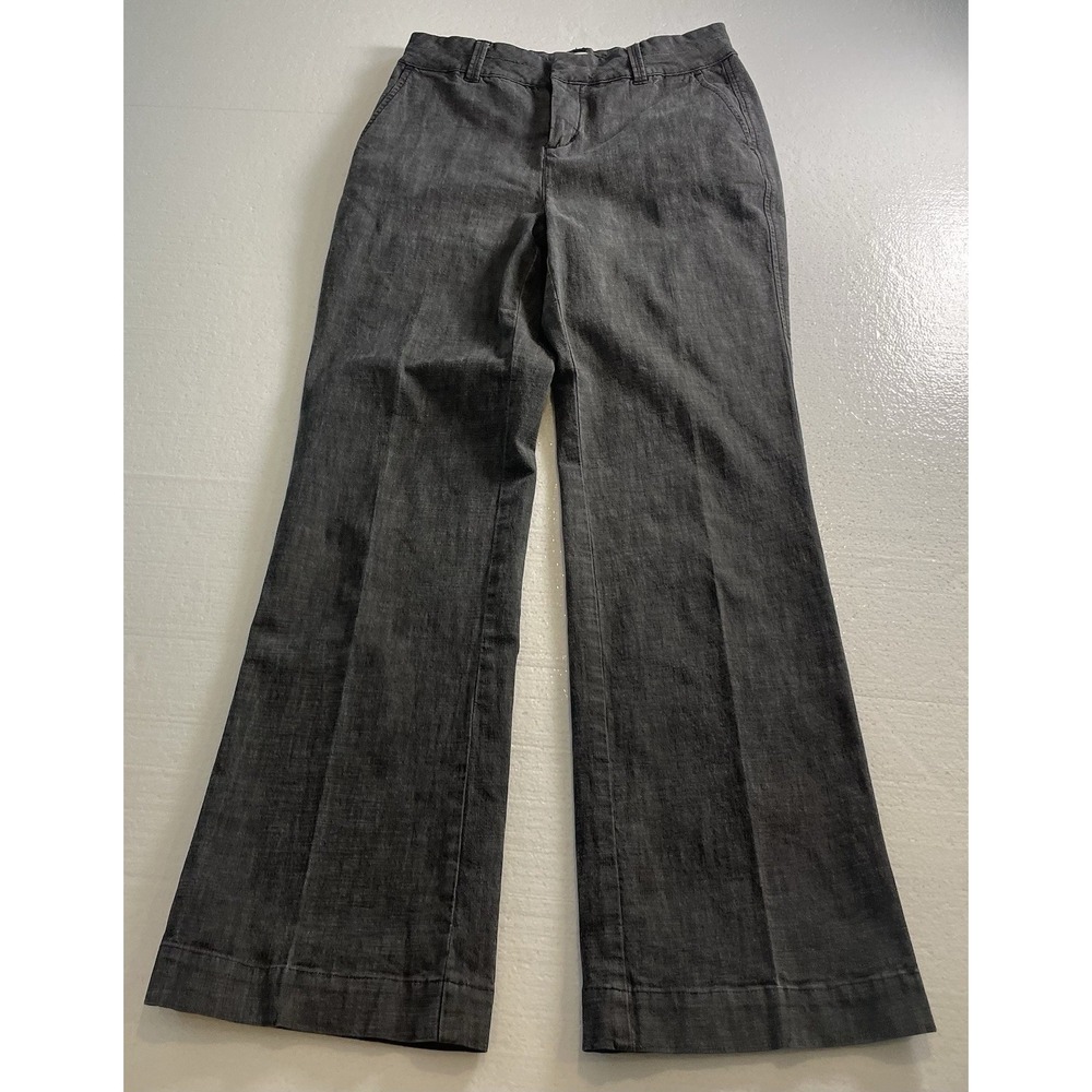 COLDWATER CREEK Natural Fit Stretch Denim Trousers Pants Sz 4 Black Heather